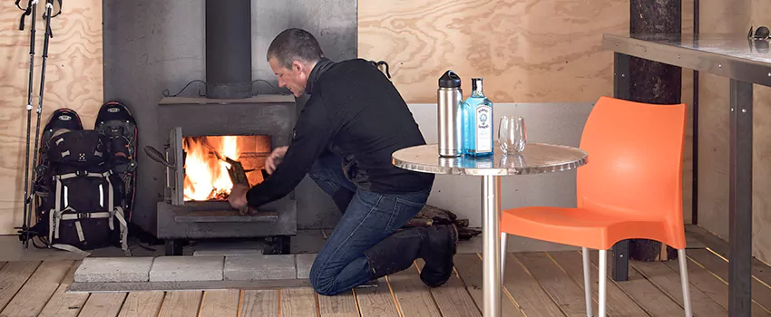Open Hearth Wood Fireplace Installation in Campbell River, BC