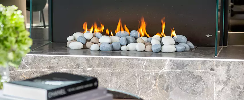 Double-Height Fireplace Design Refurbishment in Campbell River, British Columbia