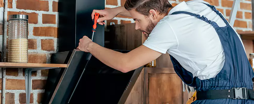 Old Rusted Metal Fireplace Repair And Replacement in Campbell River, BC