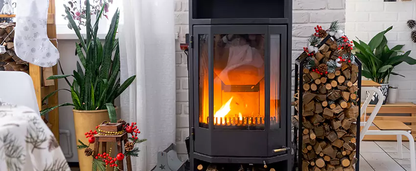 Thelin Hearth Products Direct Vent Gas Stove Fireplace Inspection in Campbell River, BC